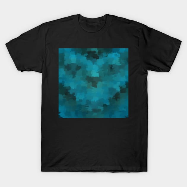 Blue and Green Painting Strokes T-Shirt by Peaceful Space AS